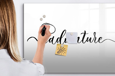 Magnetic dry erase board Inscription adventure