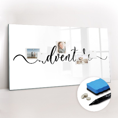 Magnetic dry erase board Inscription adventure
