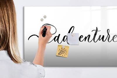 Magnetic dry erase board Inscription adventure