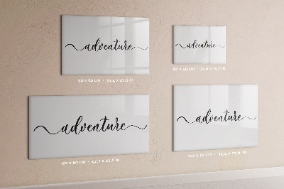 Magnetic dry erase board Inscription adventure