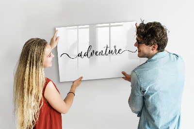 Magnetic dry erase board Inscription adventure