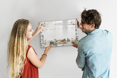 Dry erase magnetic board Cozy home planner