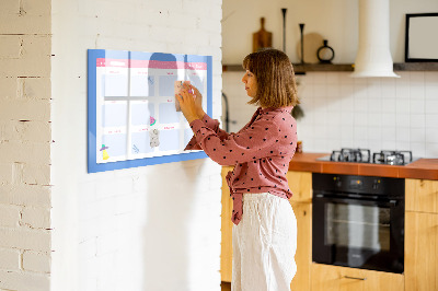 Dry erase magnetic board Monthly planner