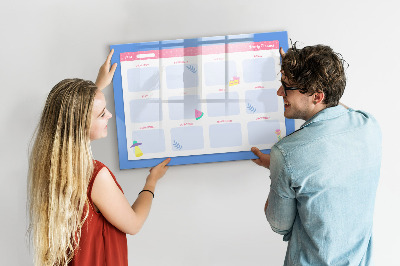 Dry erase magnetic board Monthly planner