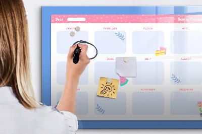 Dry erase magnetic board Monthly planner