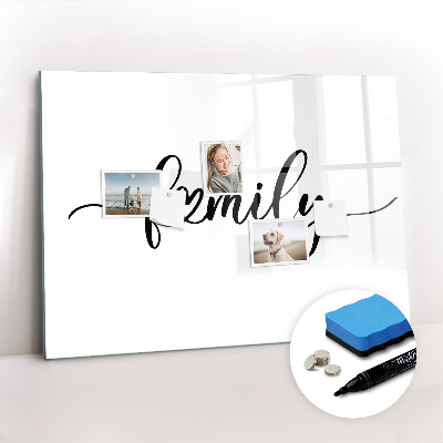 Magnetic dry erase board Inscription family