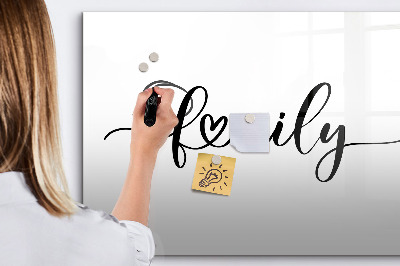 Magnetic dry erase board Inscription family