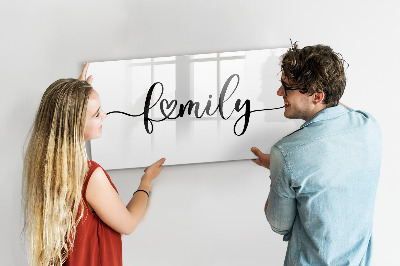 Magnetic dry erase board Inscription family