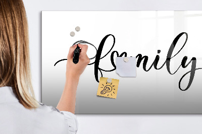 Magnetic dry erase board Inscription family