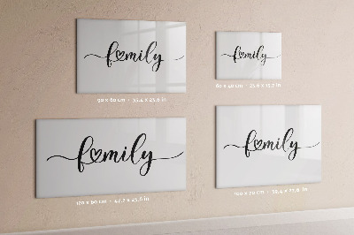 Magnetic dry erase board Inscription family