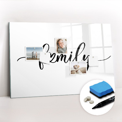 Magnetic dry erase board Inscription family