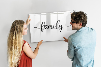 Magnetic dry erase board Inscription family