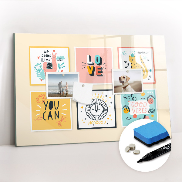 Dry erase magnetic board Motivational slogans