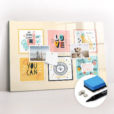 Dry erase magnetic board Motivational slogans