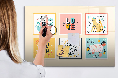 Dry erase magnetic board Motivational slogans