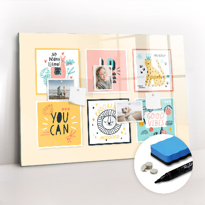 Dry erase magnetic board Motivational slogans