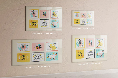 Dry erase magnetic board Motivational slogans