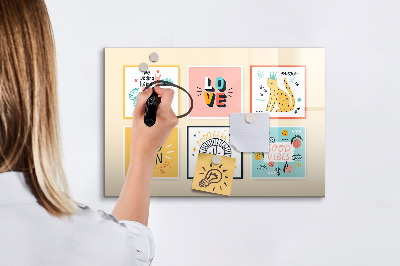 Dry erase magnetic board Motivational slogans