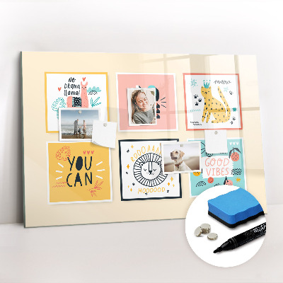 Dry erase magnetic board Motivational slogans