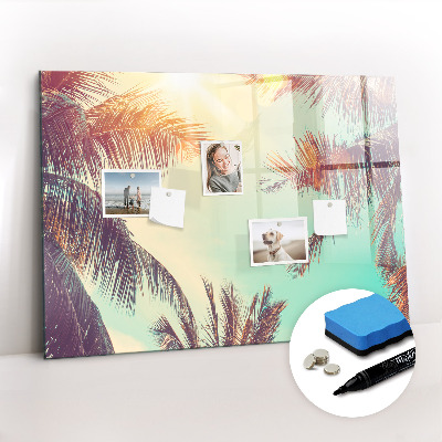 Dry erase magnetic board Peony flowers