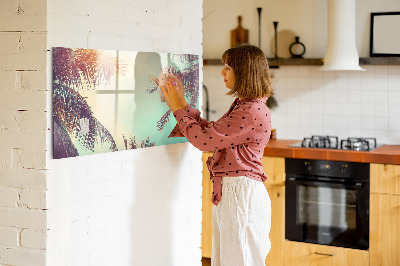 Dry erase magnetic board Peony flowers