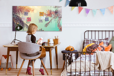 Dry erase magnetic board Peony flowers