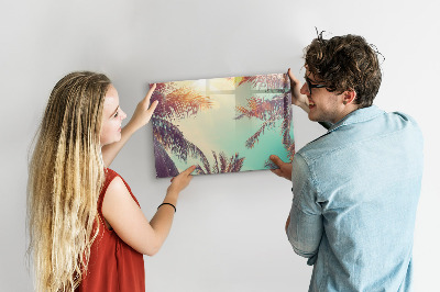 Dry erase magnetic board Peony flowers