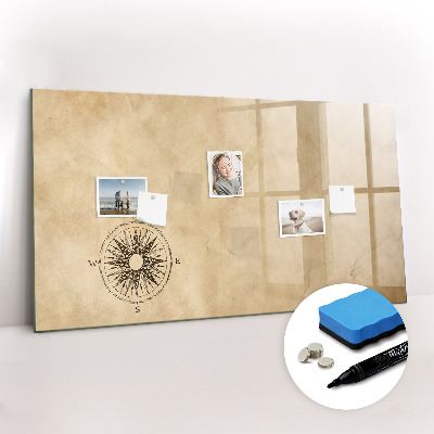 Magnetic board with marker Compass Canvas