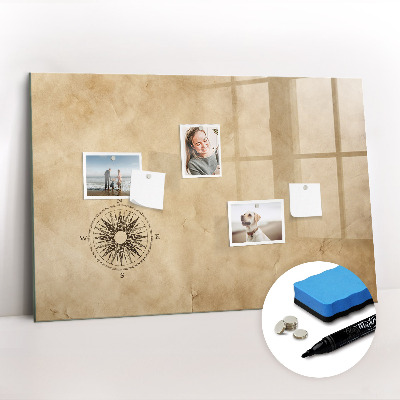 Magnetic board with marker Compass Canvas