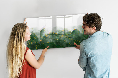 Magnetic dry erase board Tropical palm trees