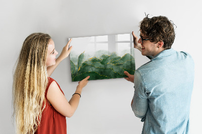 Magnetic dry erase board Tropical palm trees