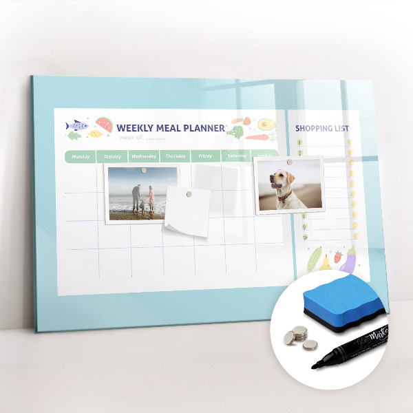 Dry erase magnetic board Abstract leaves