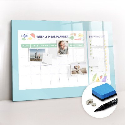 Dry erase magnetic board Abstract leaves