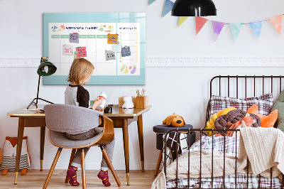 Magnetic board for drawing Abstract leaves