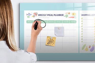 Dry erase magnetic board Abstract leaves