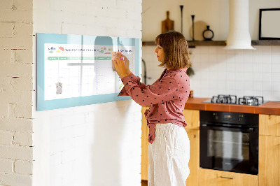 Dry erase magnetic board Abstract leaves