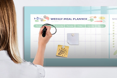 Dry erase magnetic board Abstract leaves