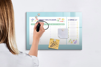Dry erase magnetic board Abstract leaves