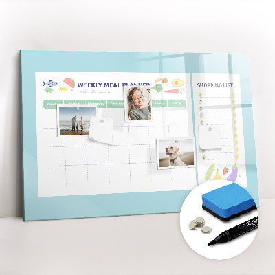 Dry erase magnetic board Abstract leaves
