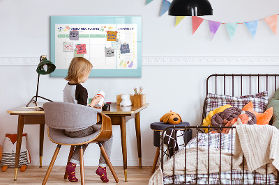 Dry erase magnetic board Abstract leaves