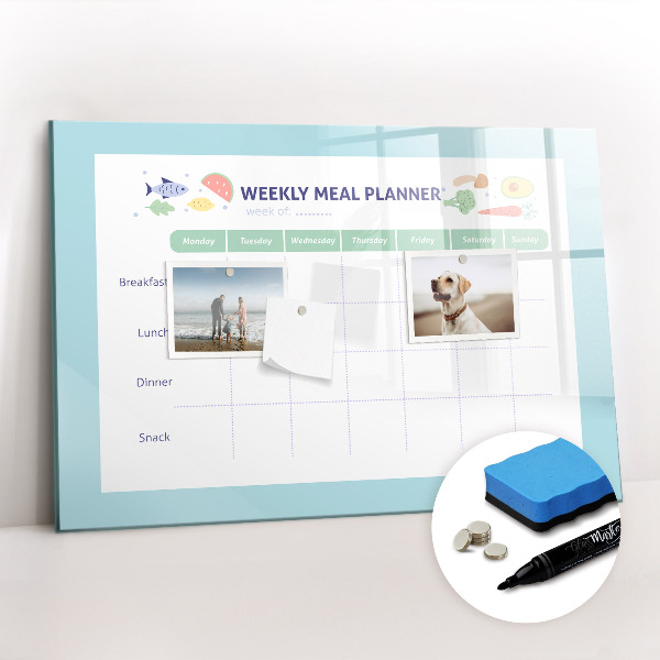 Magnetic dry erase board Meal planner