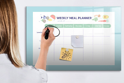 Magnetic board for drawing Meal planner