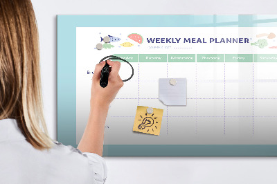 Magnetic dry erase board Meal planner