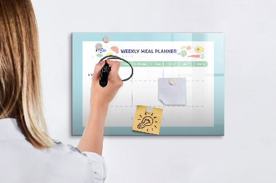Magnetic dry erase board Meal planner