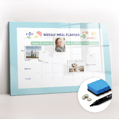 Magnetic dry erase board Meal planner