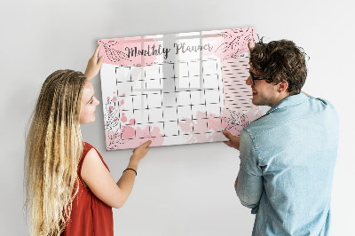 Dry erase magnetic board Palm tree shadow sand