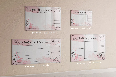 Dry erase magnetic board Palm tree shadow sand