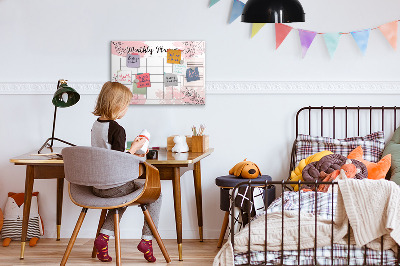 Dry erase magnetic board Palm tree shadow sand