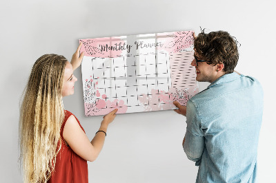 Dry erase magnetic board Palm tree shadow sand