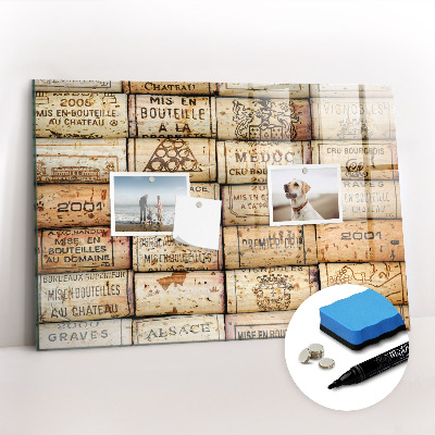 Magnetic board for drawing Wine Corks